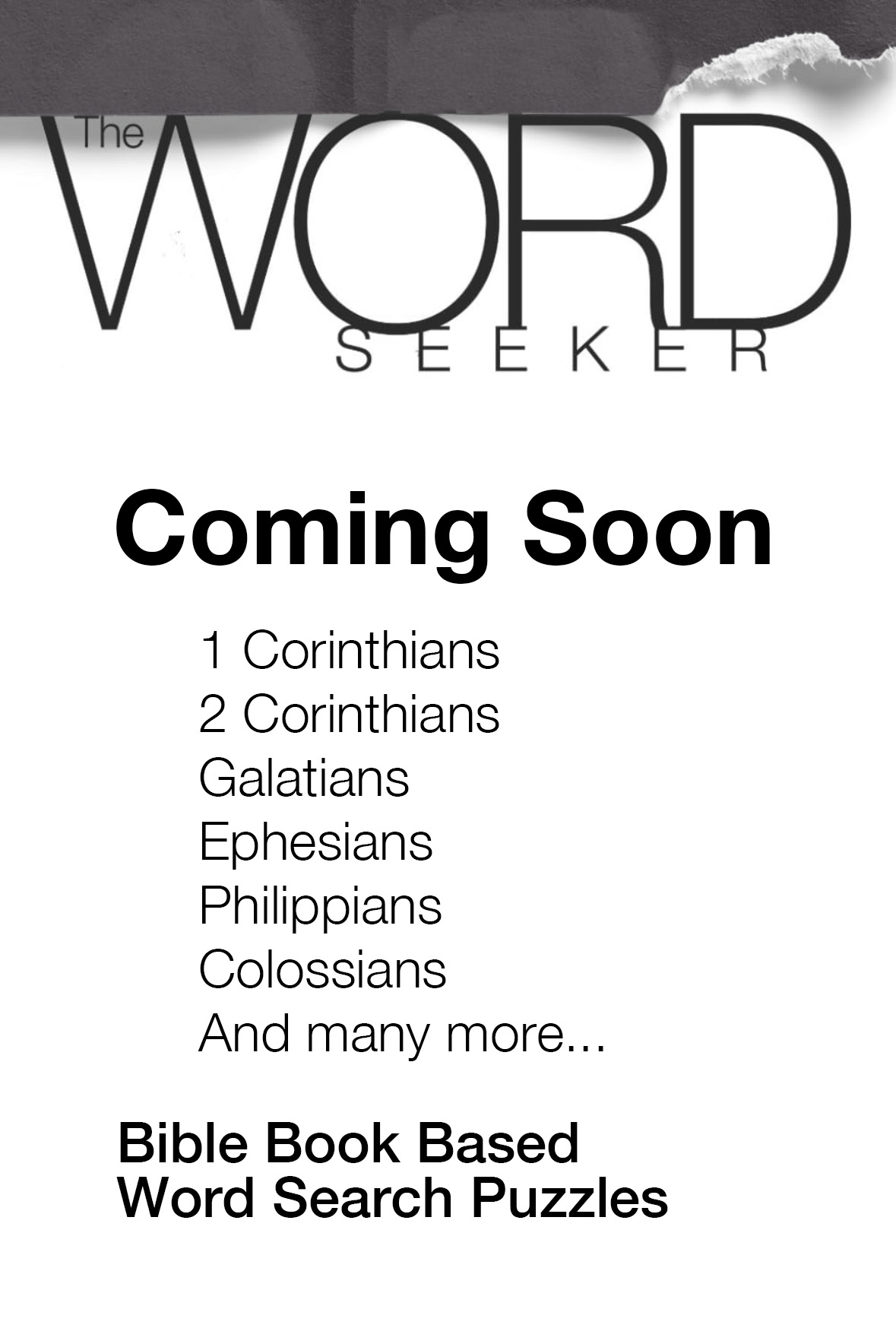 Bible Word Search, The Word Seeker, Christian Search Word Puzzle, Bible Book Based